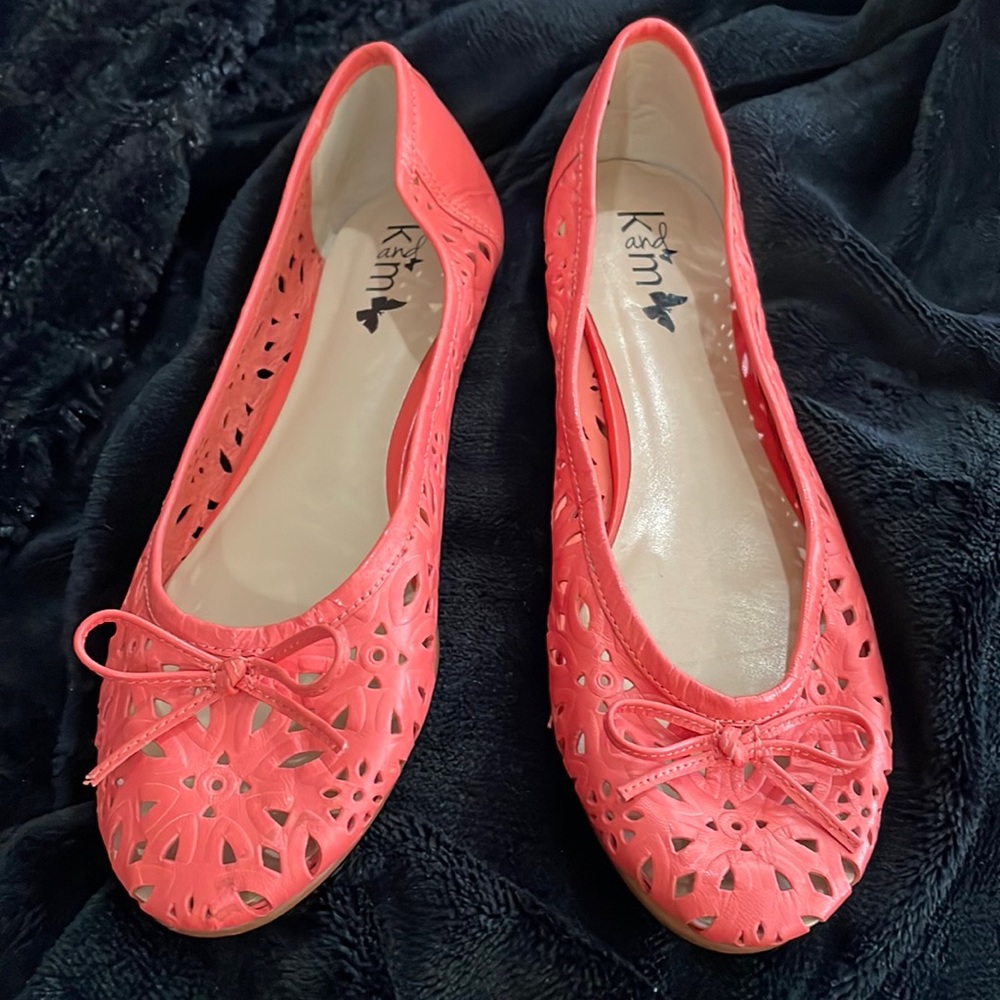 K and M leather ballet flats (sz 7)